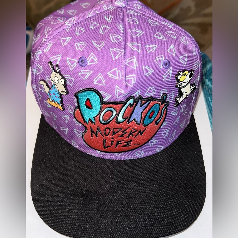 Rocko's Modern Life Logo Purple Snapback Hat Adult
